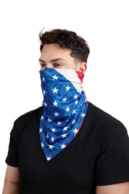 CoolNES - Cooling Bandana Adjustable Cools Instantly When Wet UPF 50 - color: Usa