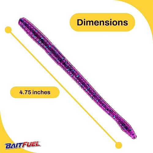 BAITFUEL Finesse Worm - color: Junebug