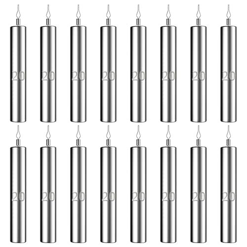 Lead Fishing Weights Sinkers, 1/8 oz, 3/16 oz, 1/4 oz, 3/8 oz, 1/2 oz, 3/4 oz Small Drop Shot Weights with Barrel Swivels for Saltwater Freshwater Fishing Bass Catfish Fishing - size: 3/4oz-16pcs