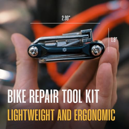 Bike Multitool - Bike Tool Kit -12 In 1 Lightweight Stainless Steel Bicycle Multi tool - Safety Locking, Survival Gear With Hex Key, Screwdriver, Chain Cutting Tool by Hayvenhurst - style: Bicycle Multitool