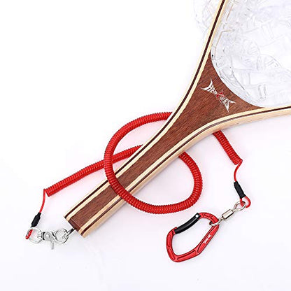 HERCULES M4 Fishing Lanyard, Fishing Pole Tether, Kayak Paddle Leash, Heavy Duty Retractable Coiled Lanyard for Fishing, Rods, Pliers, Boating, Paddles, Kayak - color: Pack of 2 Red, 17.7"
