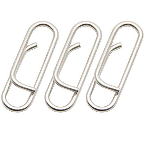 100pcs/pack Stainless Steel Power Clips Lure Clips Snaps Quick Change Fishing Lure Connector Kayak Drifting Fishing Fast Snaps Speed Clips - color: M_18mm_45lbs