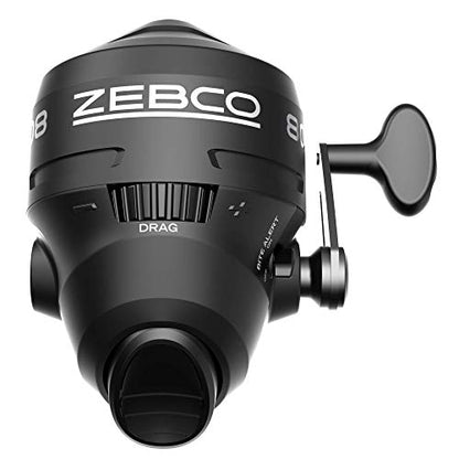 Zebco 808 Spincast Fishing Reel, Changeable Right- or Left-Hand Retrieve, Pre-Spooled with Zebco Fishing Line, Dial-Adjustable Magnum Drag - size: 80, style: Size 80 Reel (Clam Pkg)
