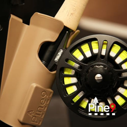 Ambie Fishing Rod Hip Holster - Patented Ambidextrous Quick-Draw Fishing Pole Holder, Made in USA - Spinning, Baitcaster & Centerpin Reels - Fits Any 1.5" Belt - color: Ghost Grey