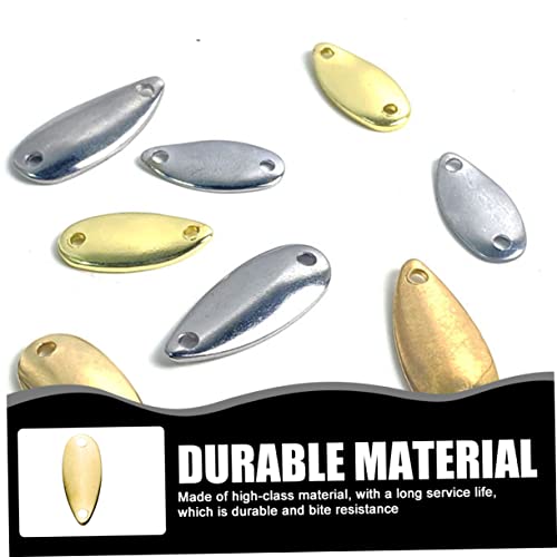 BESPORTBLE 40pcs Fishing Lure Blades Bright Metal Bait for DIY Spinnerbaits Reusable Blades for Bass and Walleye Fishing Lightweight Accessories