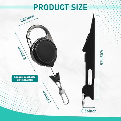 Fishing Knot Tying Tool with Retractable Lanyard & Built-in Knot Pick, 2-in-1 Quick Knot Tool for Fly Fishing Nippers, Freshwater Saltwater Anglers