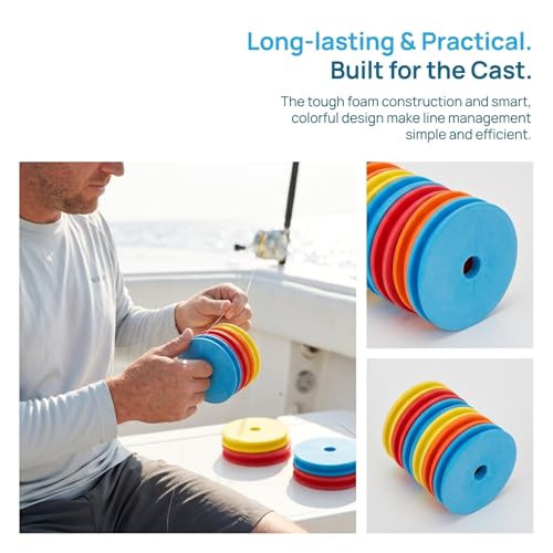 10pcs 3.95 Inch Large Fishing Spool Line Holder Spool for Fishing Rig Sturdy Foam Material Easy to Use Storage for Random