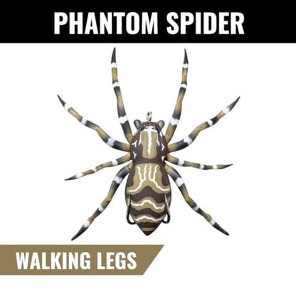 LUNKERHUNT Phantom Spider Lure for Bass Fishing (2.5 Inch) | Topwater Spider Fishing Lure with Natural Walking Action | Soft Hollow Body Weedless Hooks for Trout and Pike - color: Dock