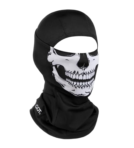 UPF 50+ Balaclava Ski Mask for Men Women - UV Face Mask Motorcycle Shiesty | Windproof, Breathable, Hinge Design, Full & Half Face Coverage, Fits Under Helmet, Snowboarding, Skiing - color: Skull