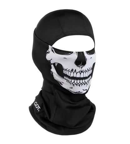 UPF 50+ Balaclava Ski Mask for Men Women - UV Face Mask Motorcycle Shiesty | Windproof, Breathable, Hinge Design, Full & Half Face Coverage, Fits Under Helmet, Snowboarding, Skiing - color: Skull