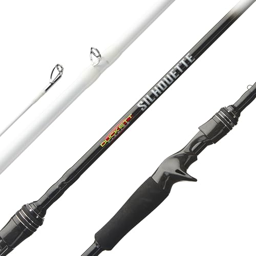 Duckett Fishing Silhouette Spinning & Casting Rods, Premium Lightweight Fishing Rod for All Skill Levels, Sensitive Sensi-Touch Blanks, Durable 316 Stainless Micro-Guides - size: 7'0" Medium Heavy Fast Casting