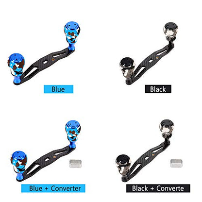 Lixada Carbon Fiber Fishing Reel Handle Baitcasting Trolling Reel Rocker Left Right Fishing Reel Crank Accessory