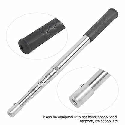 Fishing Landing Net, 3-Section Telescoping Stainless Steel Handle Multi-Use Net for Freshwater Saltwater Ice Fishing Anglers