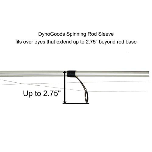 Fishing Rod Sleeve, 3 Pack, 7ft Spinning Rod Protector/Rod Sock/Rod Cover - color: Black