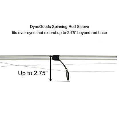 Fishing Rod Sleeve, 3 Pack, 7ft Spinning Rod Protector/Rod Sock/Rod Cover - color: Black