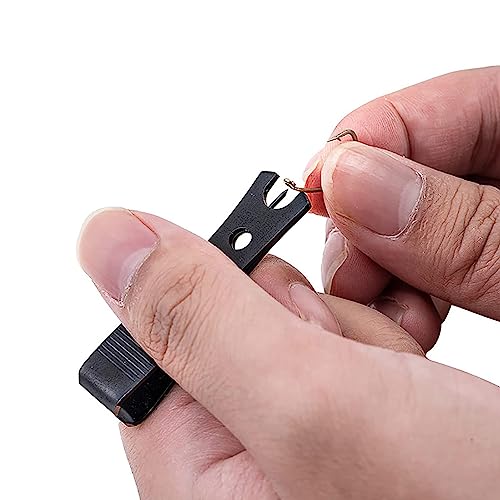 2PCS Black Stainless Steel Fishing Line Clipper Fishing Line Nipper Cutter Clipper with Hook Eye Cleaner Pin Fishing Stainless Steel Tool Black Fishing Nipper Line Cutter Cutting Tool