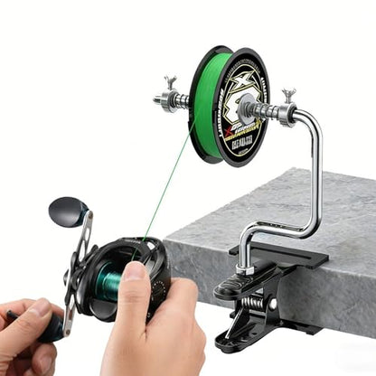 Fishing Line Spooler, Portable Reel Spooling Station for Spinning & Baitcasting Reels, Adjustable Winder Fits Multiple Spool Sizes, Tangle-Free Fishing Essentials
