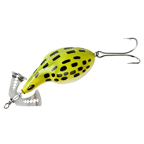 Arbogast Buzz Plug 1 oz Fishing Lure - color: Frog White Belly, size: Junior 2 3/8 in, 5/8 oz
