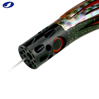 OCEAN CAT Saltwater Trolling Lure for Marlin Tuna Mahi Dolphin Durado Wahoo Trolling Lures Free Mesh Bag Offshore Big Game Lures - color: 7 in - Jet Head - 6pcs