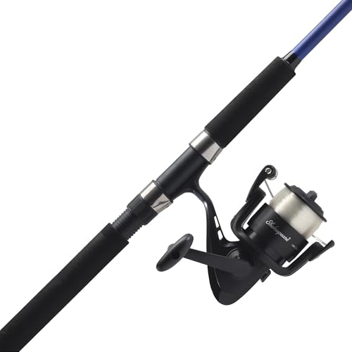 Shakespeare Catch More Fish Spinning Reel and Fishing Rod Combo with Kit - color: Striper, style: 2024 Model
