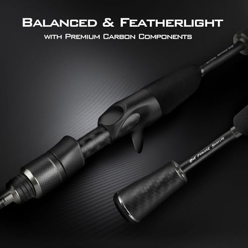 KastKing Kestrel Fishing Rod - IM8 Graphite Blanks, 8 Different Light & Ultralight Casting & Spinning Fishing Rods, 2 & 3 Piece Rods, American Tackle Guides and Custom EVA Handle - size: 6'9"/L Power/Fast(3pcs), style: Cast