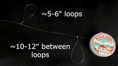 Pre-Tied Dropper Loops - 30Lbs Monofilament - 80 Loops 12 inches Apart - Made in USA