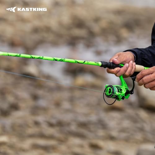 KastKing Zephyr Dual Tip Casting Rods & Spinning Fishing Rods, Lightweight KastFlex IM6 Graphite Rod, Dual Tips Section for Different Powers, Built-in Hook Keeper, PTS Power Transition System - size: 6'6"-ML/M-F(2 Pcs+ Extra Tip), style: Spinning