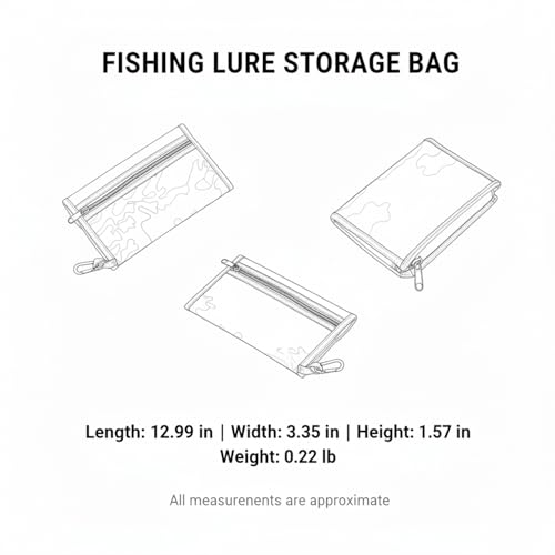 Fishing Lure Storage Bag, Canvas Roll Up Tackle Organizer for Soft Baits, Compact Portable Wrap for Backpack and Gear (1 PC)