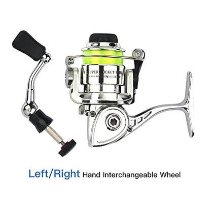 Lixada Fishing Rod Reel Combo Mini Pen Fishing Pole Kit Telescopic Fishing Rod Spinning Reel Combo Kit - color: Blue, size: 2.1 m