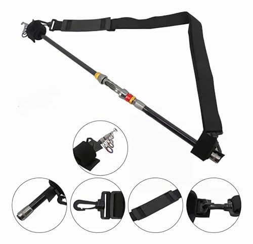 Fishing Rod Carry Strap，Sling Band Adjustable Shoulder Belt Tackle Holder，Nylon (1)