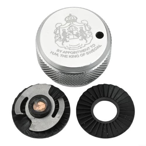 Fit for Abu Garcia Fishing Reel Brake Knob, Mechanical Spool Control Knob, Aluminum Alloy Spool Control with Internal Sound Kit Fit for 3 3.5 4 P5 Series, Fishing Reel Replacement Parts(Silver)