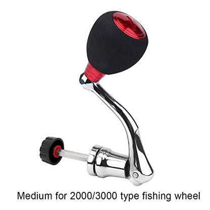 Universal Fishing Reel Handle Replacement, 2000 3000 Rocker Arm Grip | Spinning reel handle replacement with metal knobs; great fishing reel replacement parts for Penn and spinning reel gear.