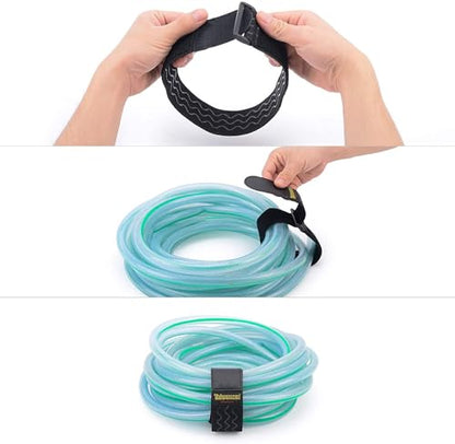 Trilancer Elastic Cinch Straps with Anti-Slip Strips, 2" x 18"(4 Pack) Hook and Loop Storage Straps with Buckle, Bundling Bands for Extension Cords, Cables, Ropes, Hoses, Bike, Boat, Pant Garters - size: 18"(4 pcs)