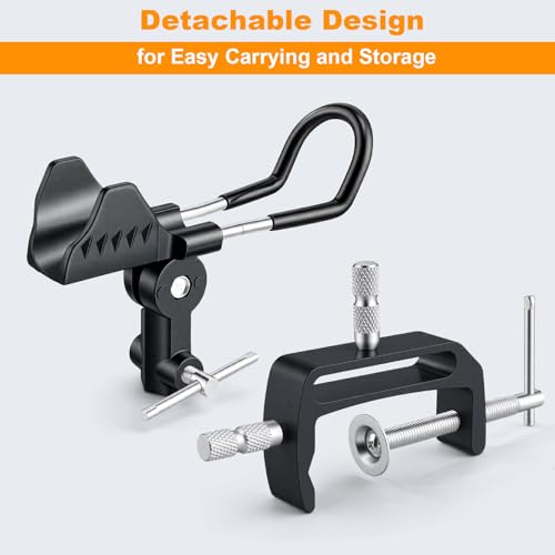 1/2 Pack Fishing Rod Holders for Boat, 360 Degree Adjustable Fishing Rod Holder with Enlarge Clamp, Aluminum Alloy, Suitable for Round /Square Tubular Hulls. - color: Fishing Rod Holder-1pack