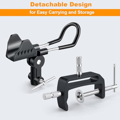 1/2 Pack Fishing Rod Holders for Boat, 360 Degree Adjustable Fishing Rod Holder with Enlarge Clamp, Aluminum Alloy, Suitable for Round /Square Tubular Hulls. - color: Fishing Rod Holder-1pack