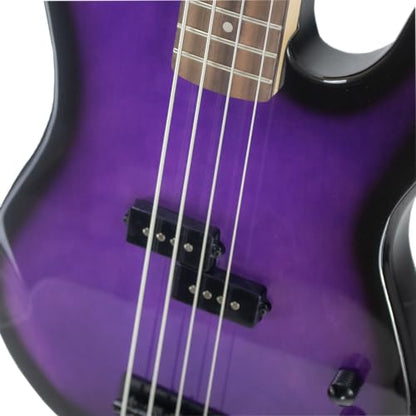 Sawtooth EP Series Electric Bass Guitar, Trans Purple - color: Trans Purple, style: Right Hand