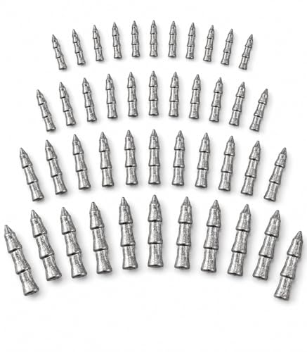 Screw-in Nail Weights for Bass Fishing, 50/70pcs Lead Insert Sinkers, Neko Rig Weights, Wacky Worm Weights, Soft Plastic Worm Weights for Stick Baits, Small Swimbaits, Finesse Lure Tuning Kit - size: 50Pcs-5 Size