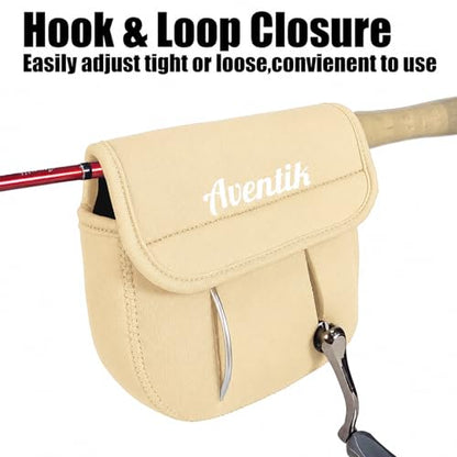 Aventik Neoprene Spinning Reel Cover Bag Pouch Fishing Reel Protective Case Reel Sleeve Glove Fits 200 500 1000 2000 3000 4000 5000 6000 Series Spinning Reels (2 PACK, M(3000-6000)) - style: 2 Pack, M(3000-6000)