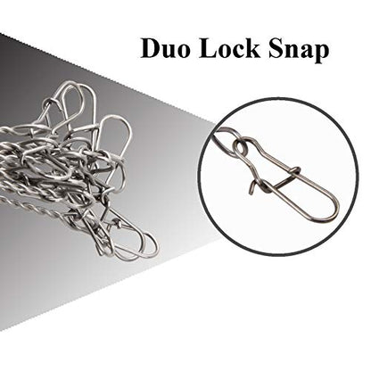 Fishing Leaders, Stainless Steel Fishing Wire Saltwater Tackle Rig with Swivels Snap Beads for Lures Bait Hooks High Strength Fishing Leader Wire Gear Equipment 2 Arms 3 Arms - color: 3Arm