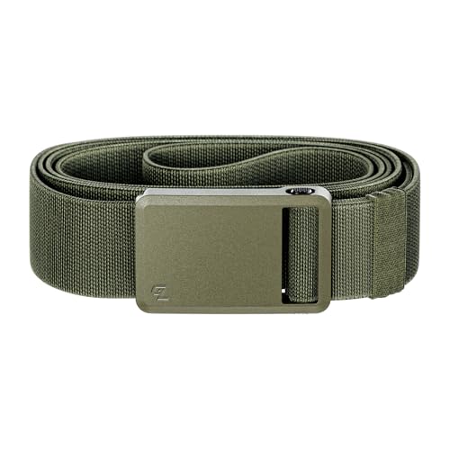 Groove Life Groove Belt Ultra – Men's Golf Belt, Stretch, Magnetic Buckle, Adjustable, Comfortable, Golf - color: Base Camp Green, size: X-Large (41-50")