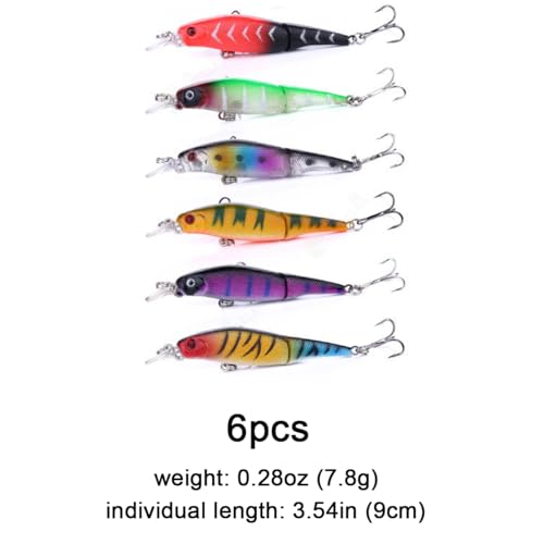 Fishing Lures Kit Minnow Popper Crank Baits Freshwater Bass Fishing Baits Set - color: DYP60PCSA