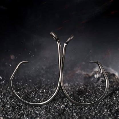 XFISHMAN Circle-Hooks-Fishing-Equipment-Octopus-Hooks-Saltwater-50 Pack #1 –12/0 - color: Black, size: 8/0 50-Pack