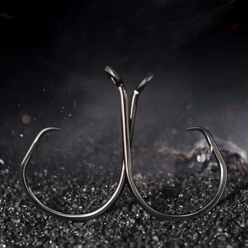XFISHMAN Circle-Hooks-Fishing-Equipment-Octopus-Hooks-Saltwater-50 Pack #1 –12/0 - color: Black, size: 1/0 50-Pack