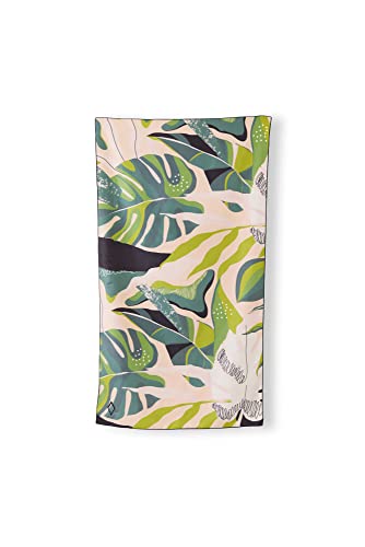 Nomadix Ultralight Towel - Quick Dry & Super Lightweight - Perfect As A Pack Towel to Save On Space - Made with Recycled Materials - Monstera Green Pink - 30x54 - color: Monstera Green Pink