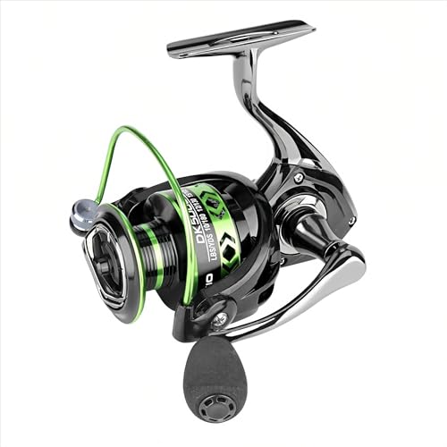 Spinning Fishing Reel – Metal Spool, Long Cast Deep Spool Reel, Smooth Drag System, Metal + Nylon Body Lure Reel for Bass Trout Carp, Freshwater & Saltwater Spinning Reel - size: 5000