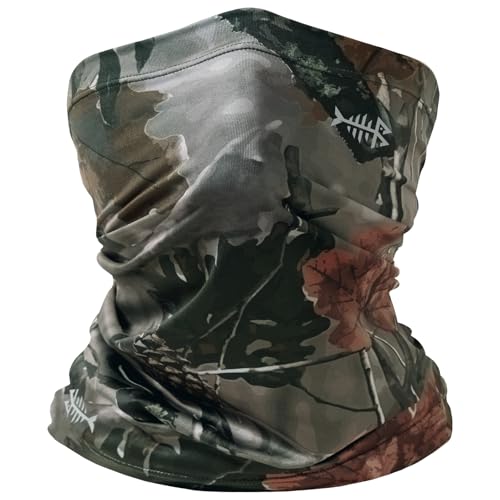 BASSDASH UPF 50+ UV Sun Protection Neck Gaiter Fishing Mask Hunting Kayaking Hiking Cycling Ski Sports - color: Woodland I