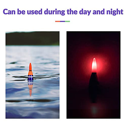 QualyQualy Led Lighted Bobbers Fishing Floats and Bobbers Light Up Bobbers Night Lighted Bobbers for Night Fishing 1/8oz 1/4oz 3/8oz 3Pcs - color: 3Pcs Size 2