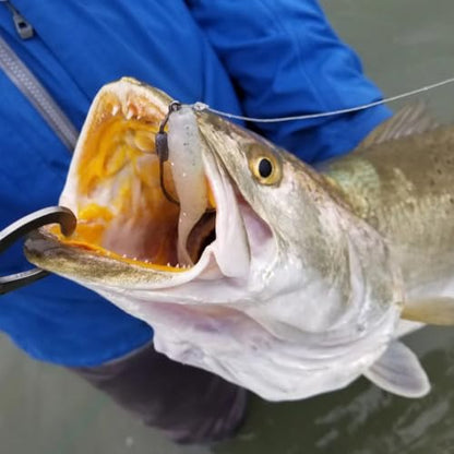 A.M. Fishing Curly Tail Jerkshad 4 Inch Soft Baits Garlic Infused,– 8 Pack – Saltwater & Freshwater Fishing Lures for Bass, Redfish, Snook, and Trout - color: Pearl