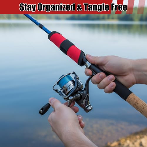 8 Pcs Lure Wrap, 5.9 Inch Fishing Hook Covers Fishing Hook Cover Protector Guard to Keep Fishermen Safe for Rod - color: Red, Black