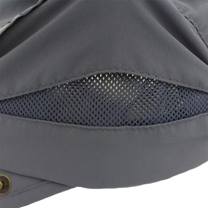 Connectyle Men's Sun Hat with Detachable Neck Flap Adjustable Outdoor UPF 50+ Baseball Sun Cap for Fishing Hiking Golfing - color: Dark Grey